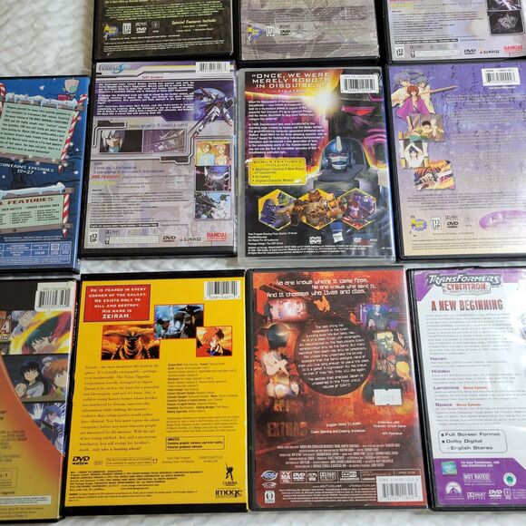 Anime DVDs Animated Stories Lot Gundam Inuyasha Iria Transformers Beast Wars TV - Picture 16 of 16